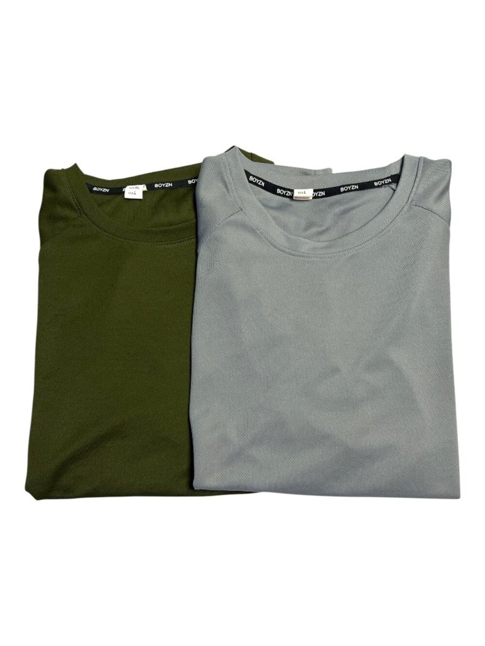 BOYZN Men’s Athletic Performance Shirts Lot of 2 Gray Green Size L